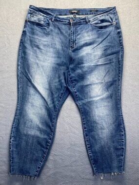 Judy Blue Jeans Women Plus Size 24W Blue Relaxed Fit,Stretch